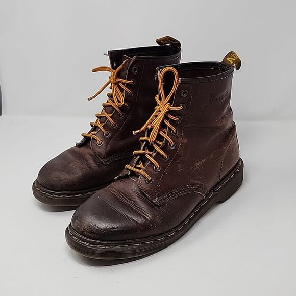 Dr. Martens Brown Leather Men's Boots Size 9 - Picture 1 of 7